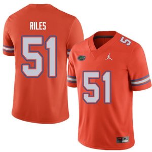 Men's Florida Gators #51 Antonio Riles NCAA Jordan Brand Orange Authentic Stitched College Football Jersey LBW5662TA